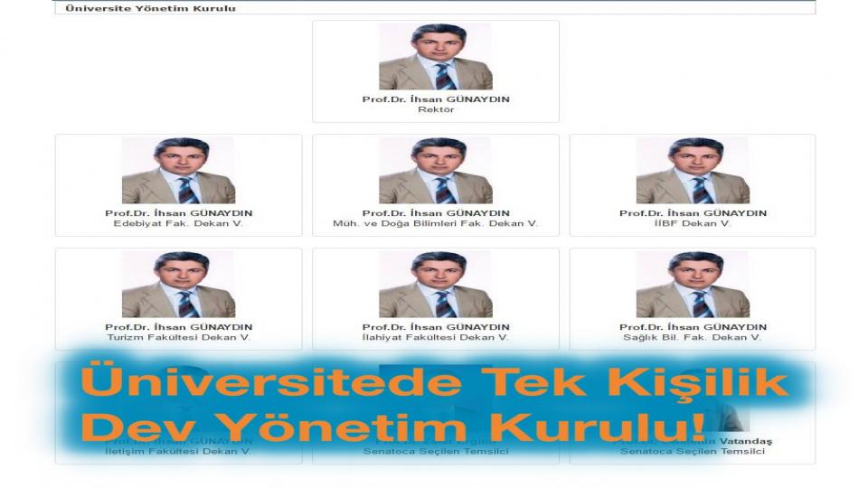 Her Şeyi Bilen Rektör: Gümüşhane Üniversitesi Rektörü 7 Fakülteye Vekaleten Dekan Oldu