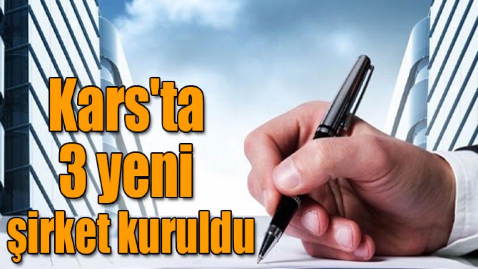 Kars'ta 3 yeni şirket kuruldu