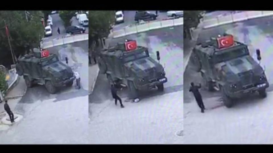 Askeri aracın 85 yaşındaki kadını nasıl ezdiğinin görüntüleri ortaya çıktı