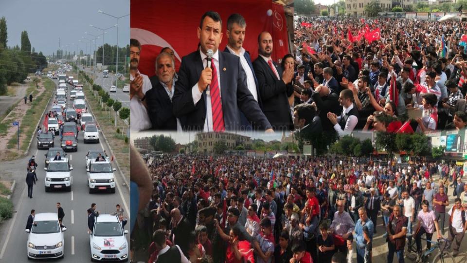 MHP MİLLETVEKİLİ ADAYLARI YAŞAR KARADAĞ VE YENİŞ ÇELİKTEN’E GÖRKEMLİ KARŞILAMA!