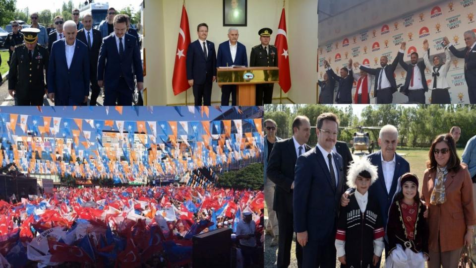 Başbakan Yıldırım Iğdır’da Düzenlenen Mitinge Katıldı