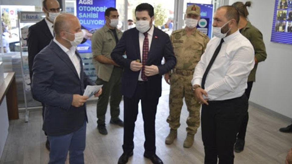 Ağrı Valiyle birlikte koronavirüs denetimi