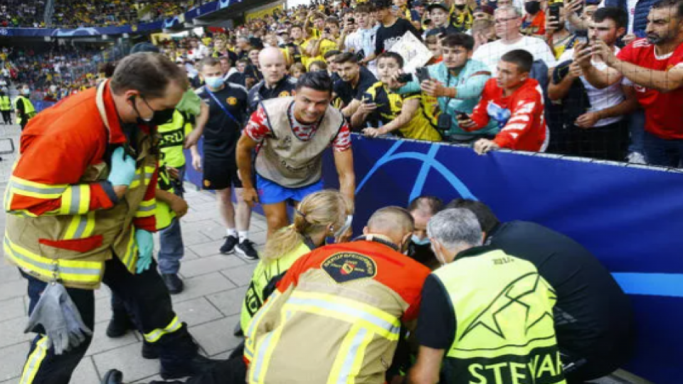 Cristiano Ronaldo güvenlik görevlisini bayılttı
