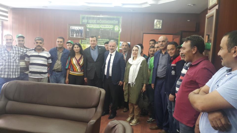 HDP sözcüsü Ayhan BİLGEN ve diğer vekil adaylarından Kars şeker fabrikasına ziyaret