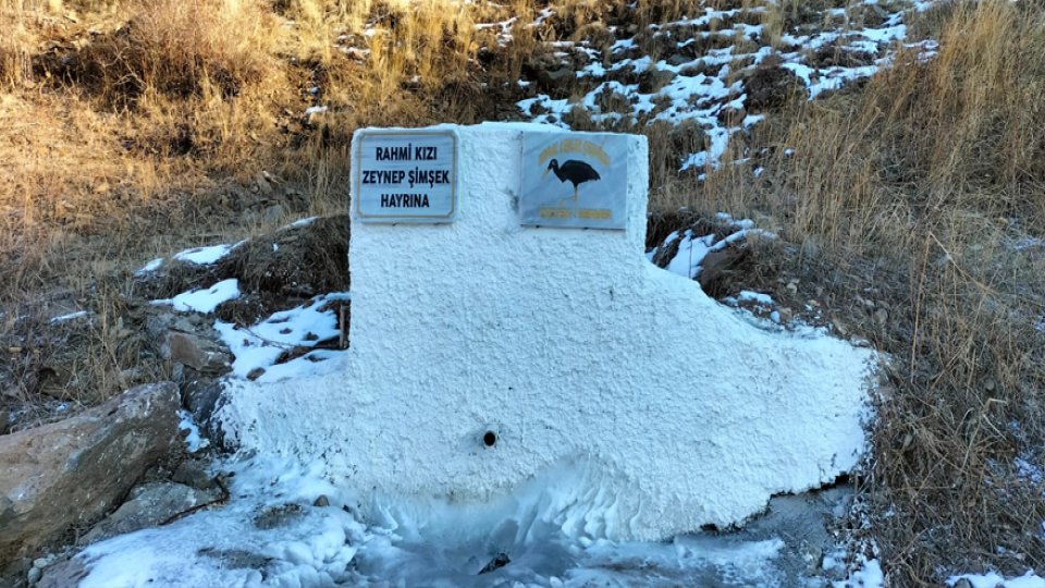 Topal Leylek Çeşmesi akar hale getirildi